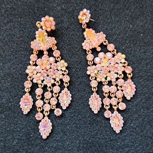 Pink sparkly earrings